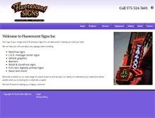 Tablet Screenshot of fluorescentsignsinc.com